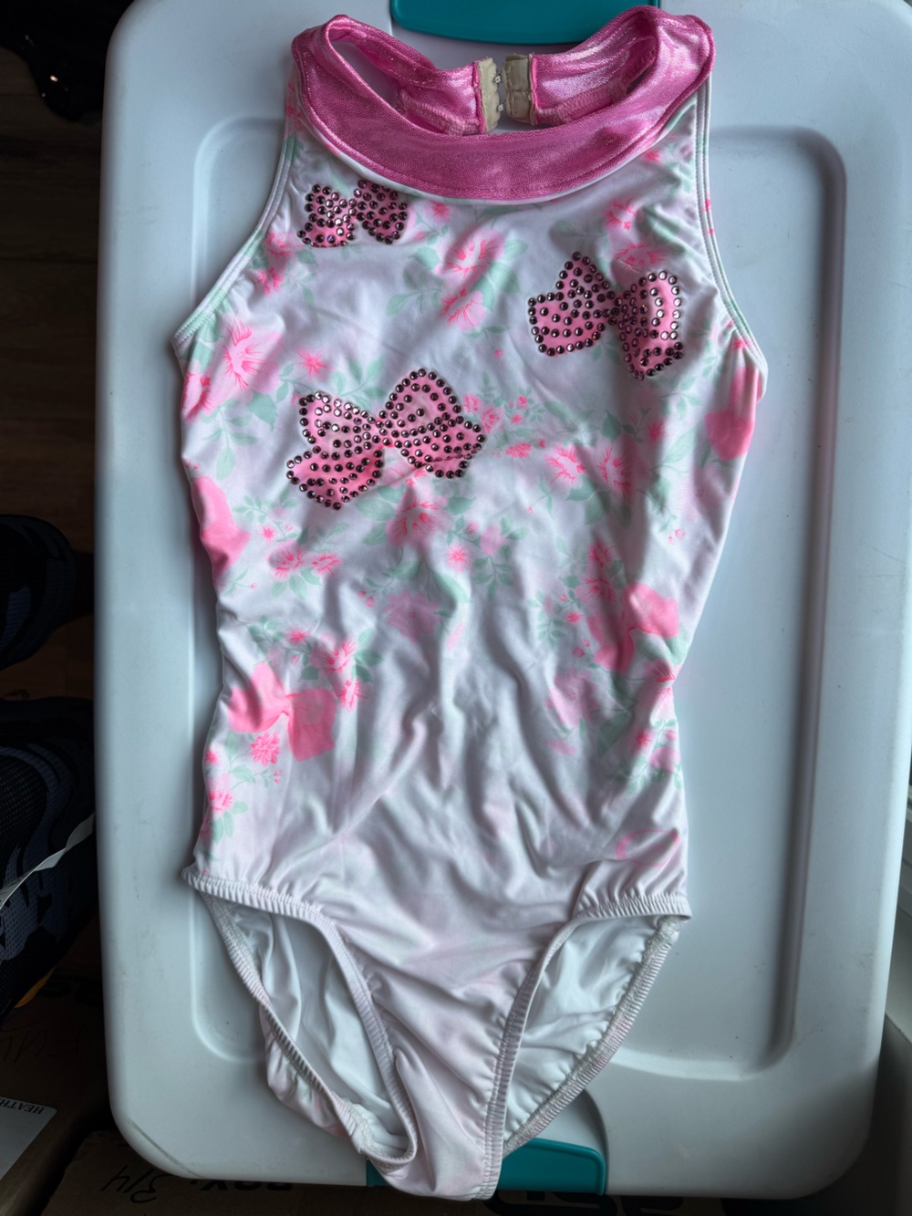 Adult small Ozone Blushing Bow Leotard
